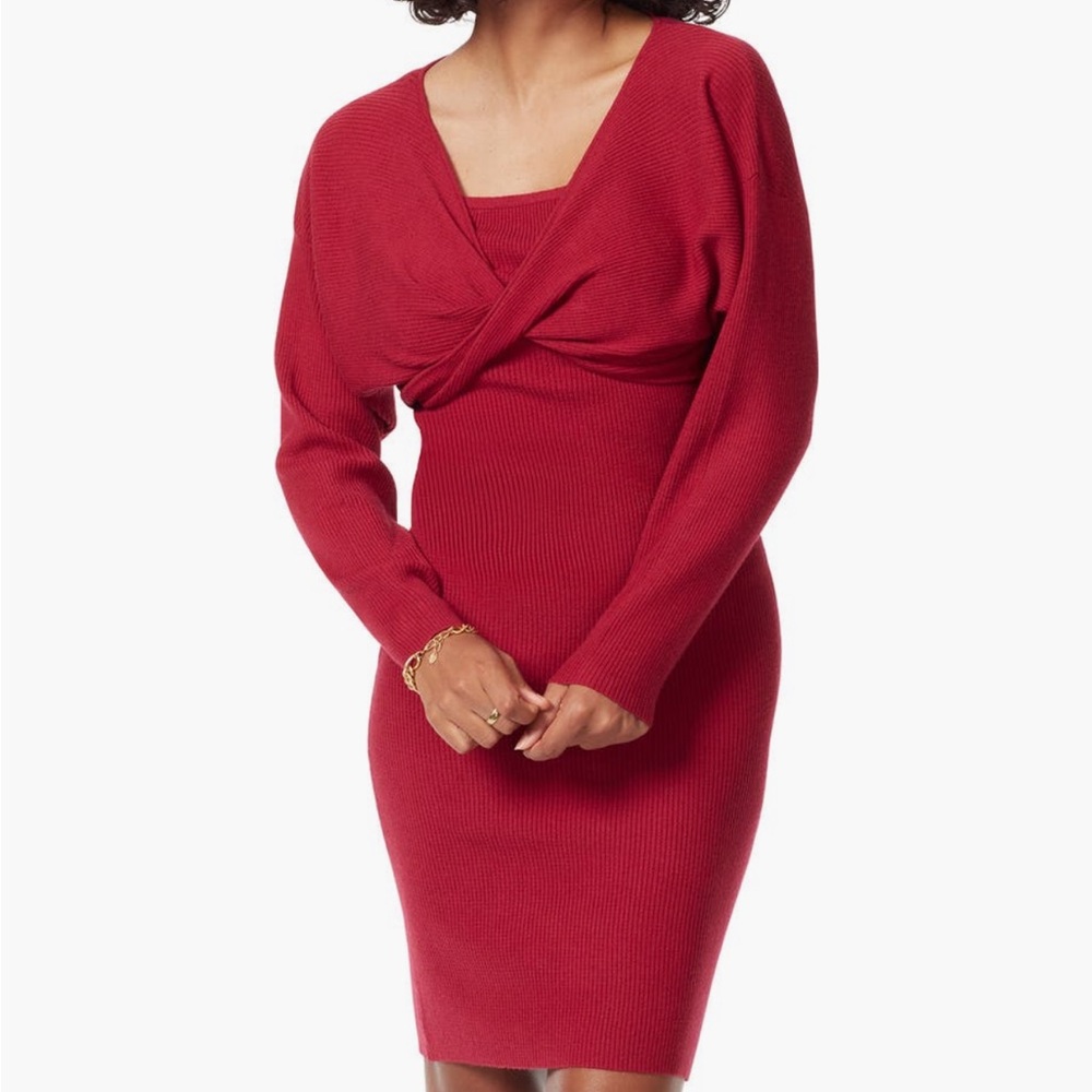 Sam Edelman Red Long Sleeve Dress